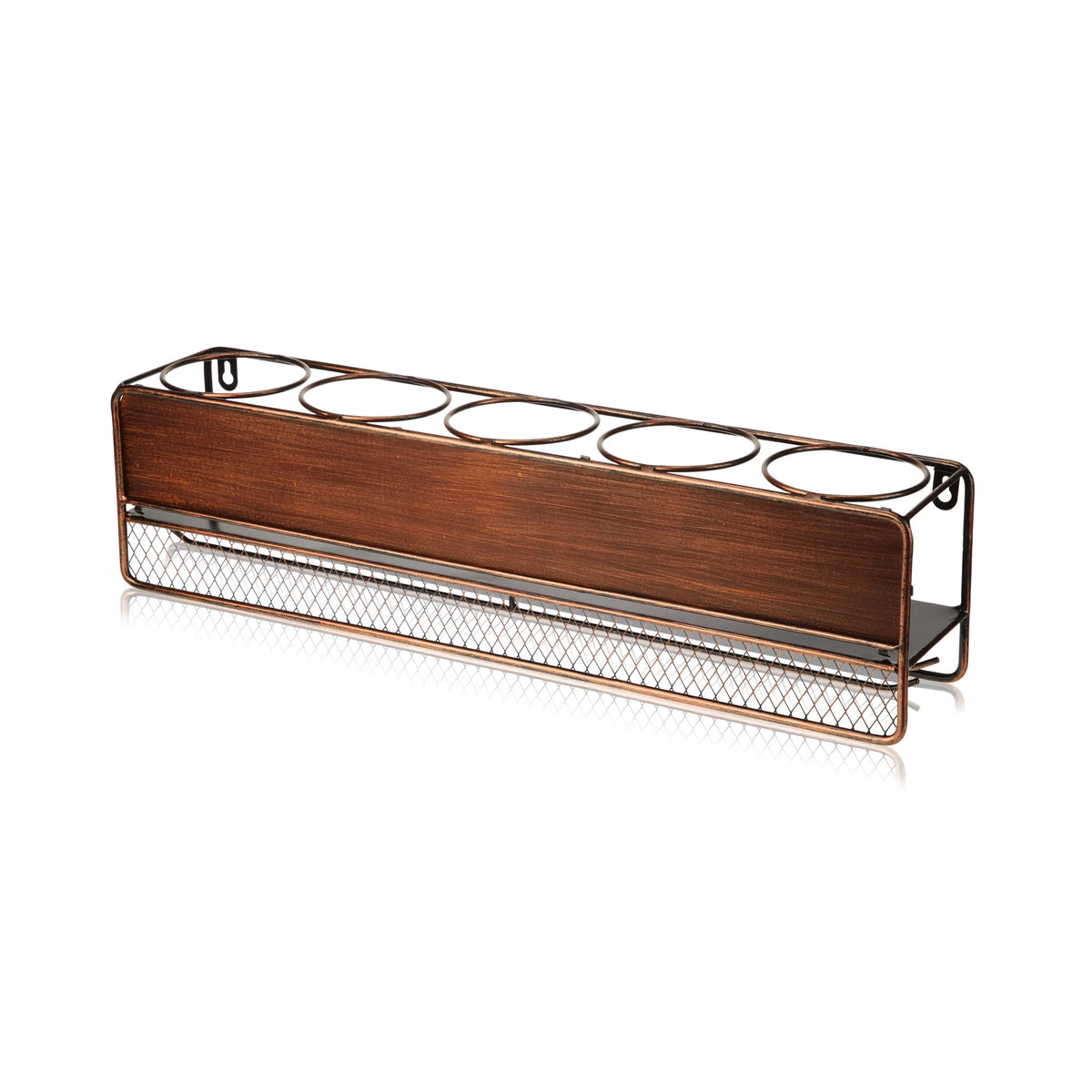Wall Mounted Wine Shelf & Stemware Rack O2424