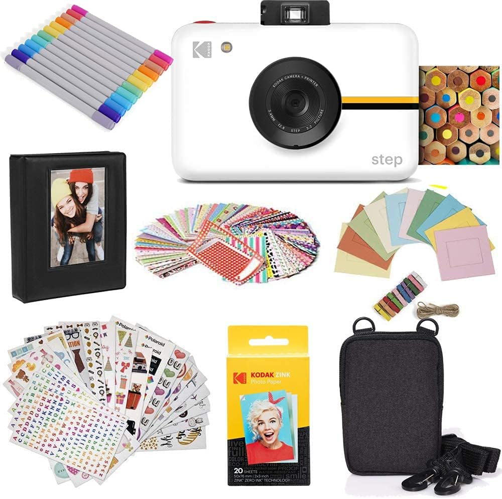 White Instant Camera with 10MP Image Sensor P3493