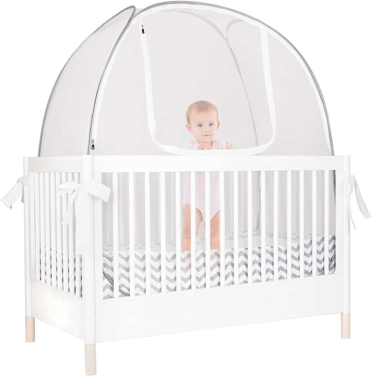 Infant Mosquito Netting Pop-Up Canopy Cover for Standard Cribs P780