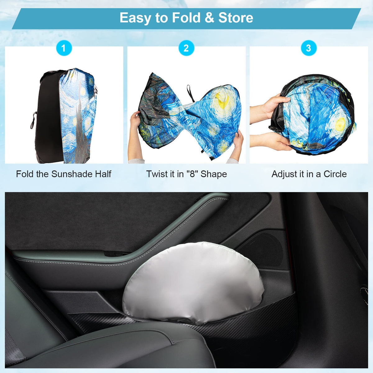 Car Windshield Sun Shade Cover H468141